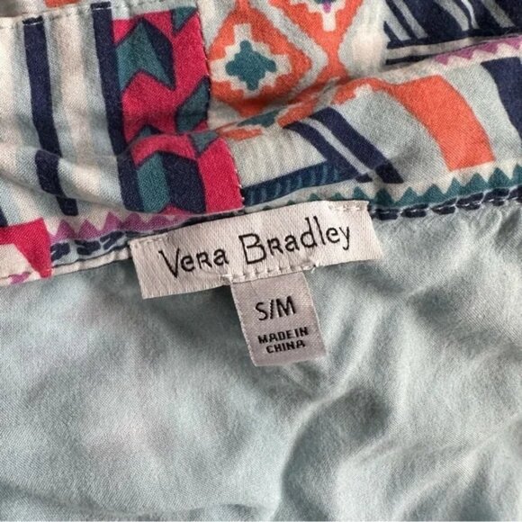 Vera Bradley | Blue Patchwork Bouquet Reversible Robe | Size Small/Medium - Picture 9 of 10